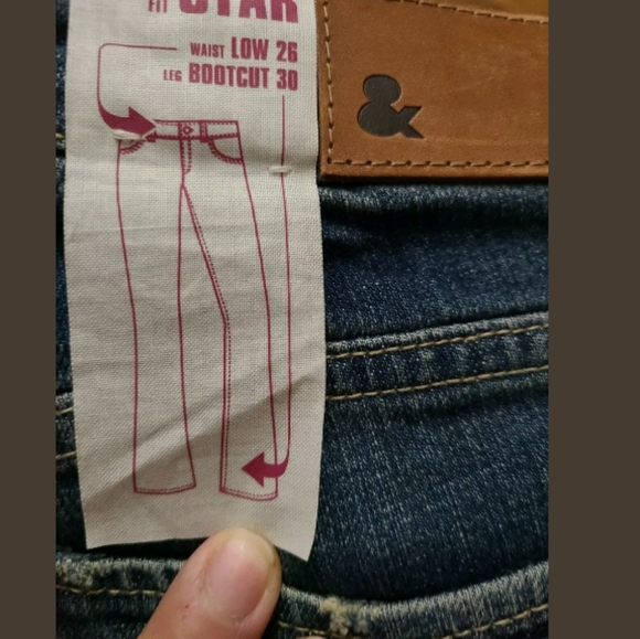NWT H&M &Star Low Rise Bootcut Jeans 27x30 Stretch Denim Y2K Blue Flare Pants - Picture 6 of 6